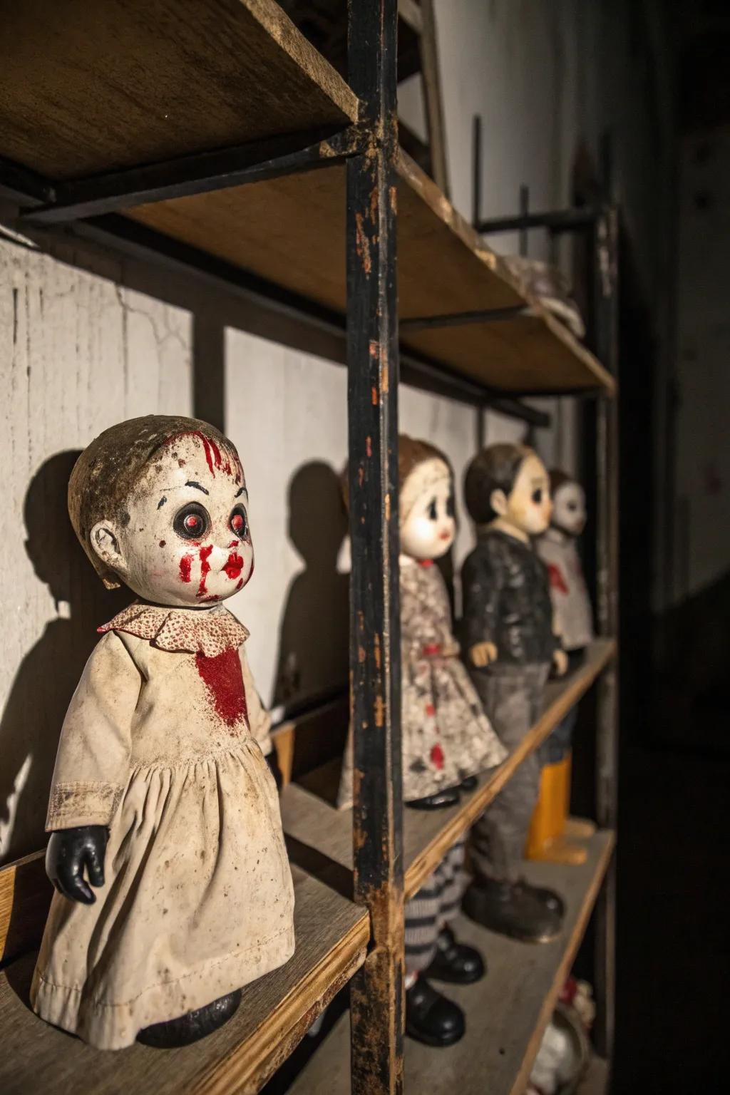 Transform childhood playthings into a spine-tingling exhibition centered around a haunted puppets motif.