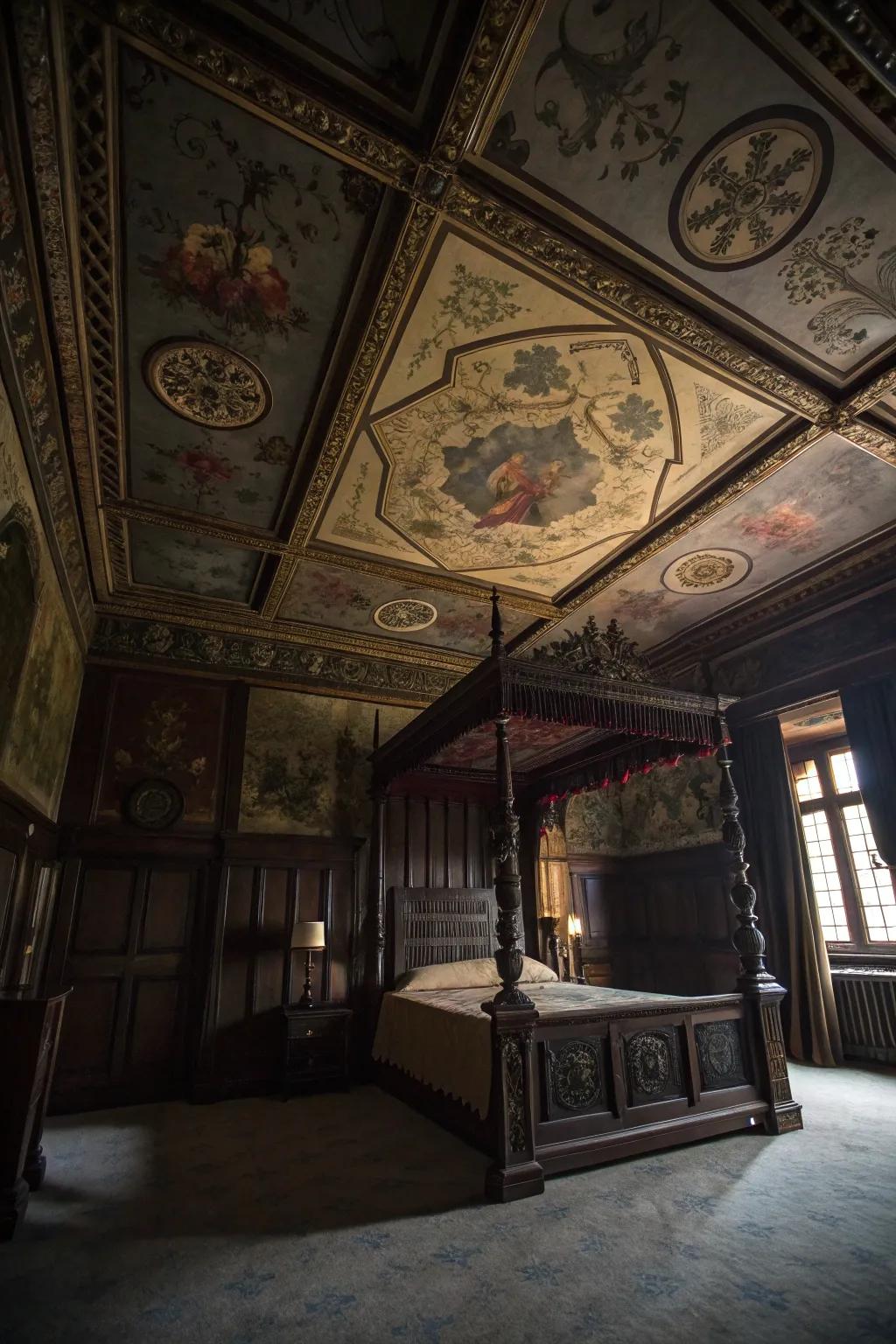Decorative ceilings introduce an immersive component.