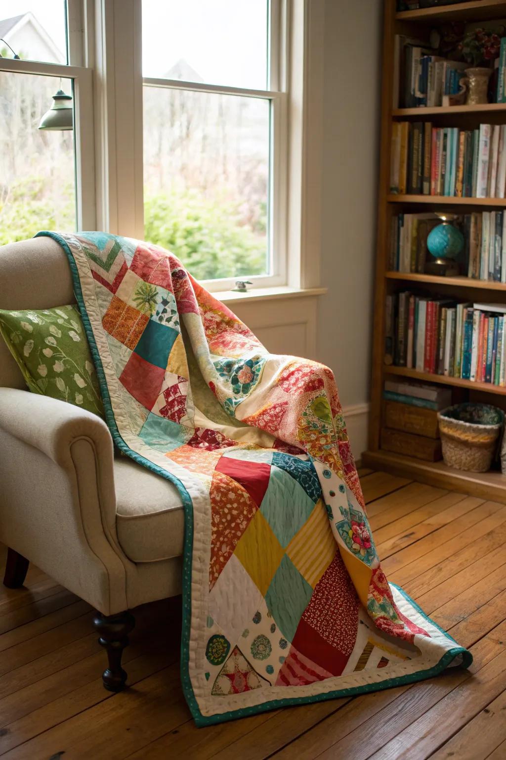 A handmade quilt filled with warmth and personal care.