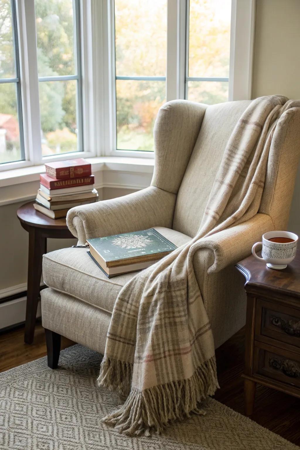 Cozy nooks offer a dedicated space for relaxation and comfort.