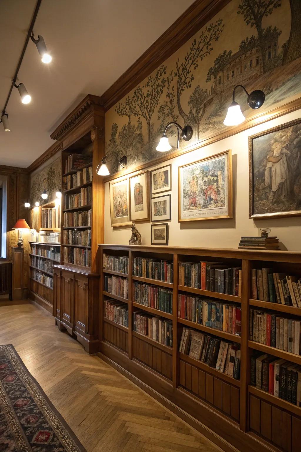 Spotlights highlight key elements in your library.