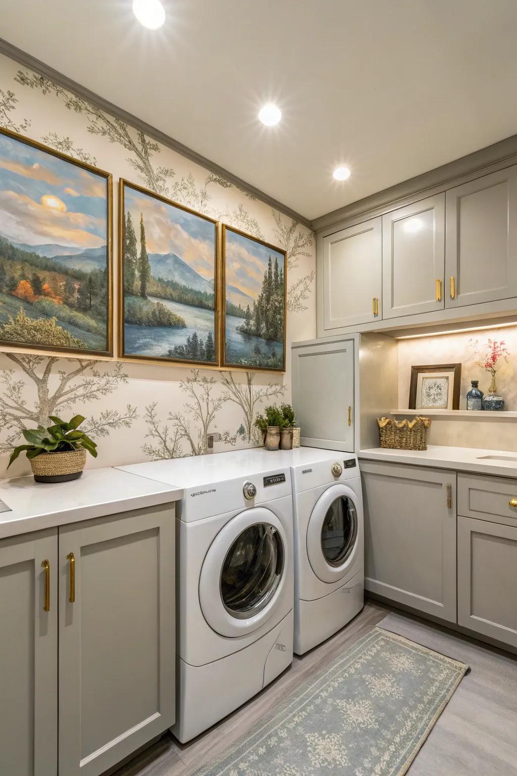 Artistic panels beautifully merge utility and design.