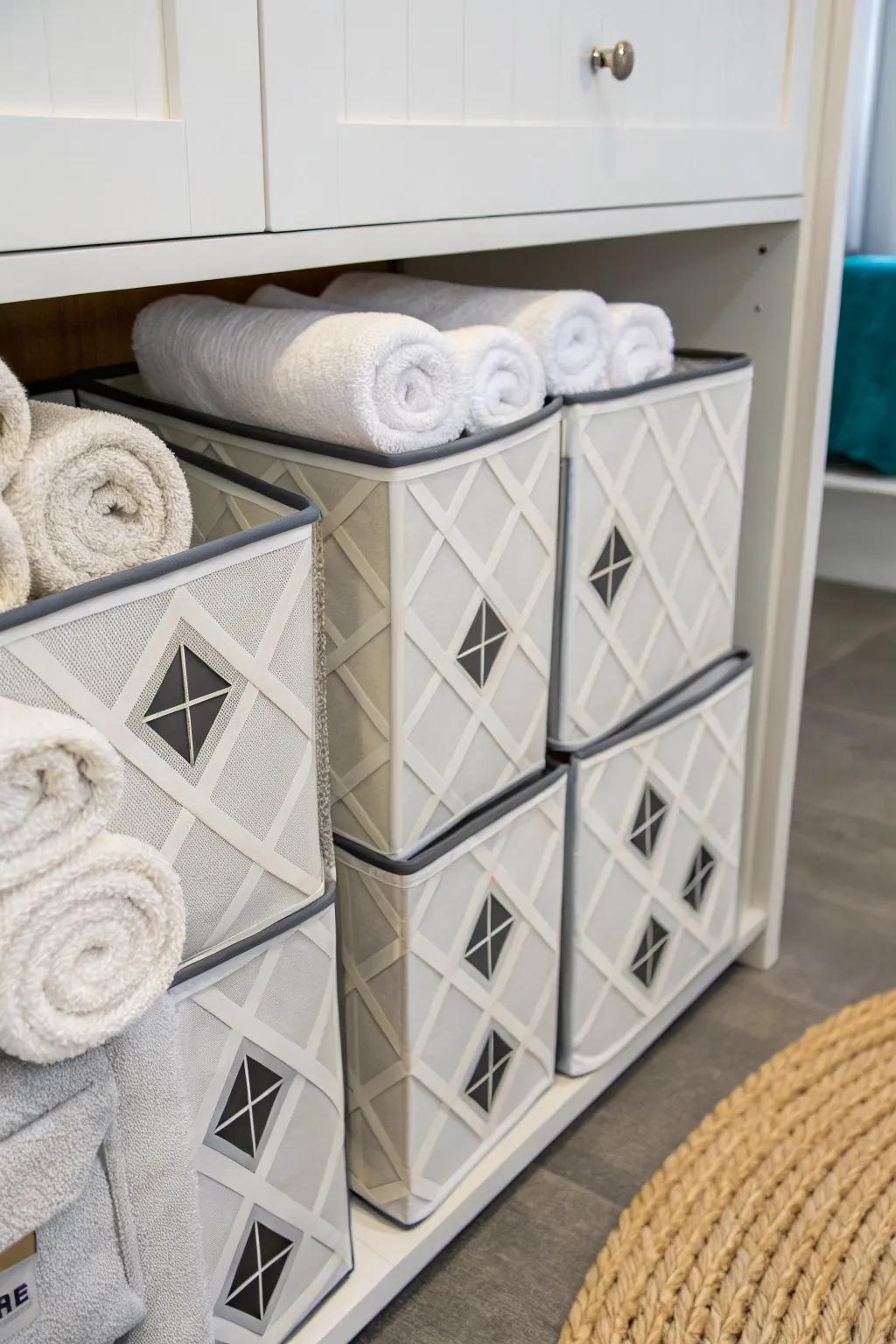 Modular enclosures maintain your textiles in impeccable order and elegance.