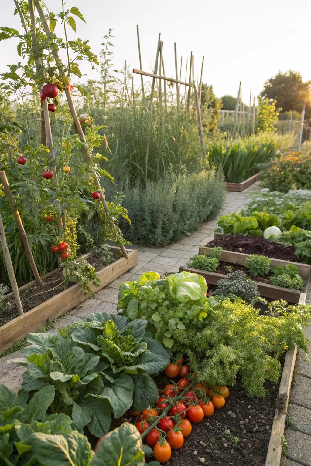 Seasonal switching guarantees an ever-productive veggie patch.