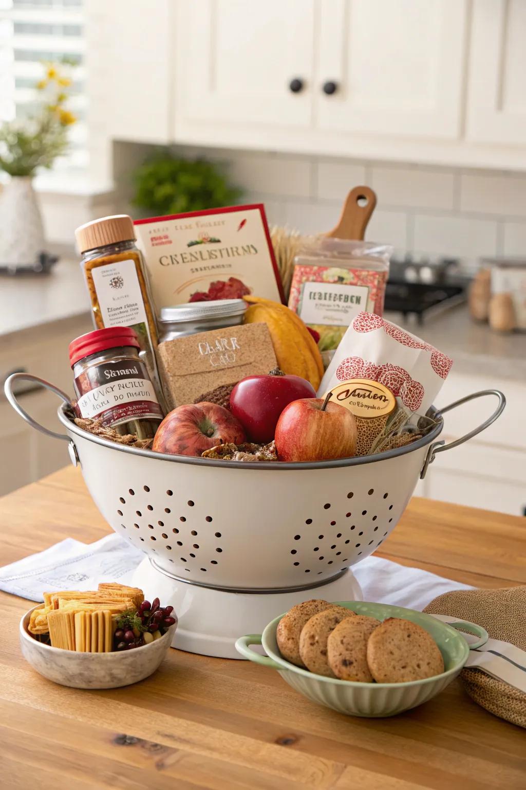 Uncommon containers inject a creative spin into gift baskets.