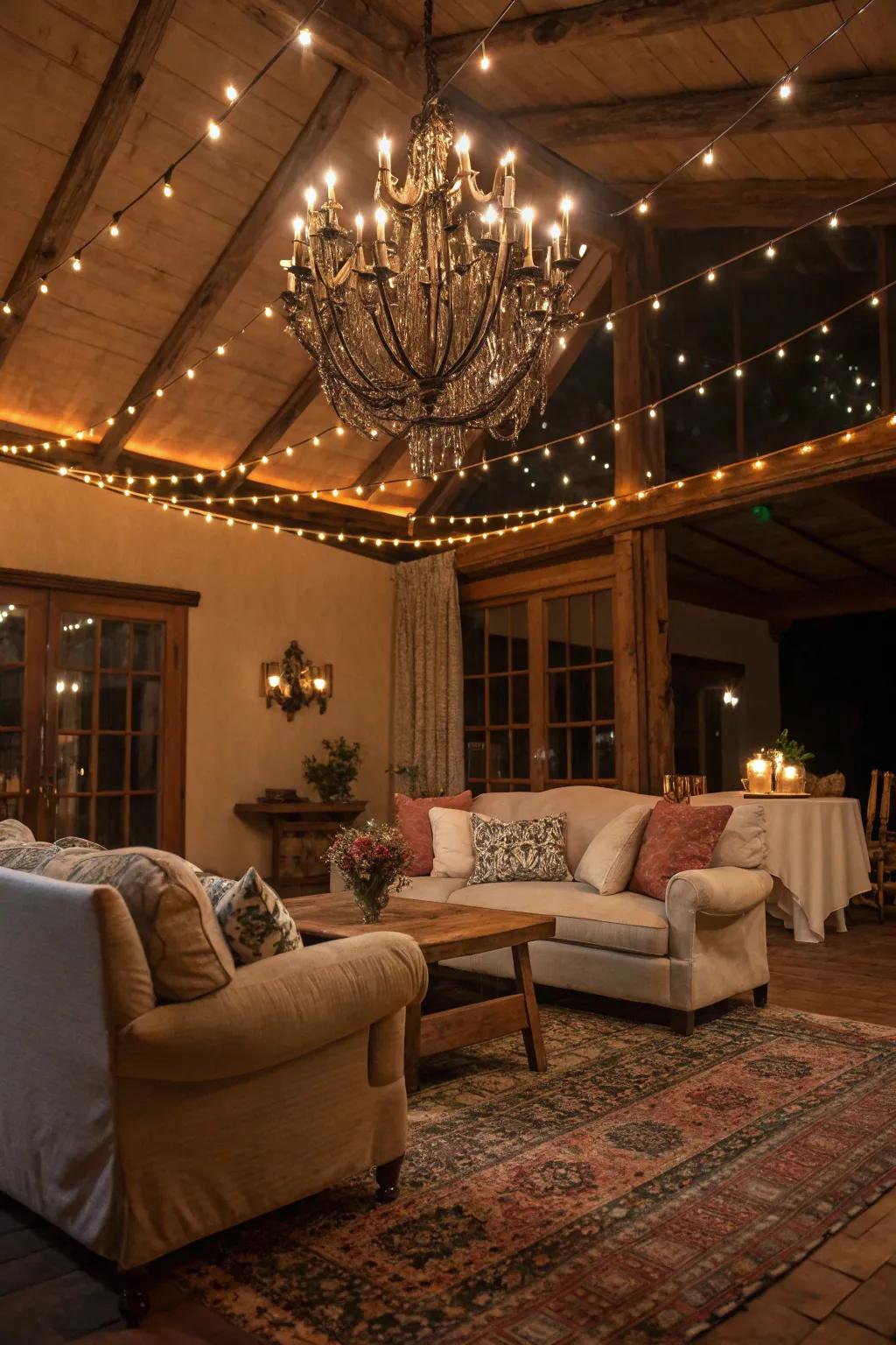 Soothing illumination enriches the pleasant environment of your hunting themed room.