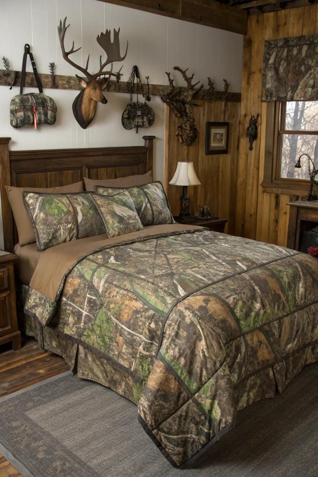 Camouflage components lend a lively touch to your design.