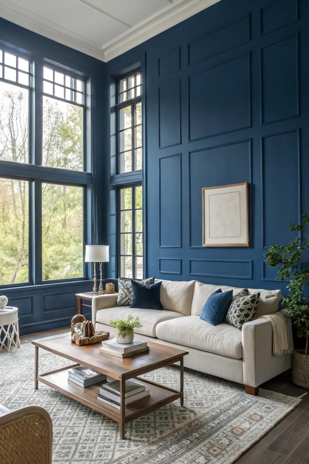 Emphasized walls introduce a burst of color.