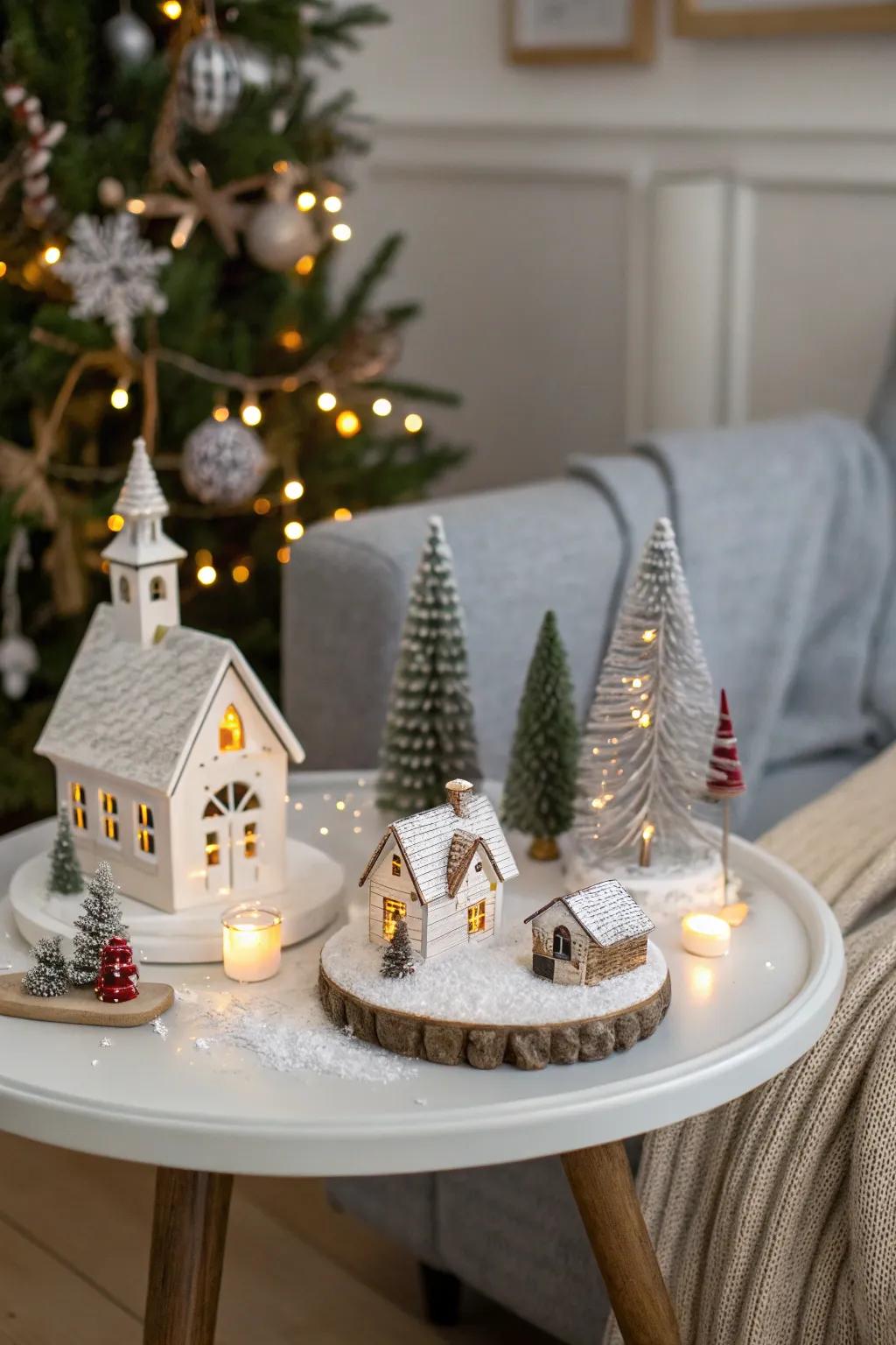 A captivating Christmas village that intrigues and delights.
