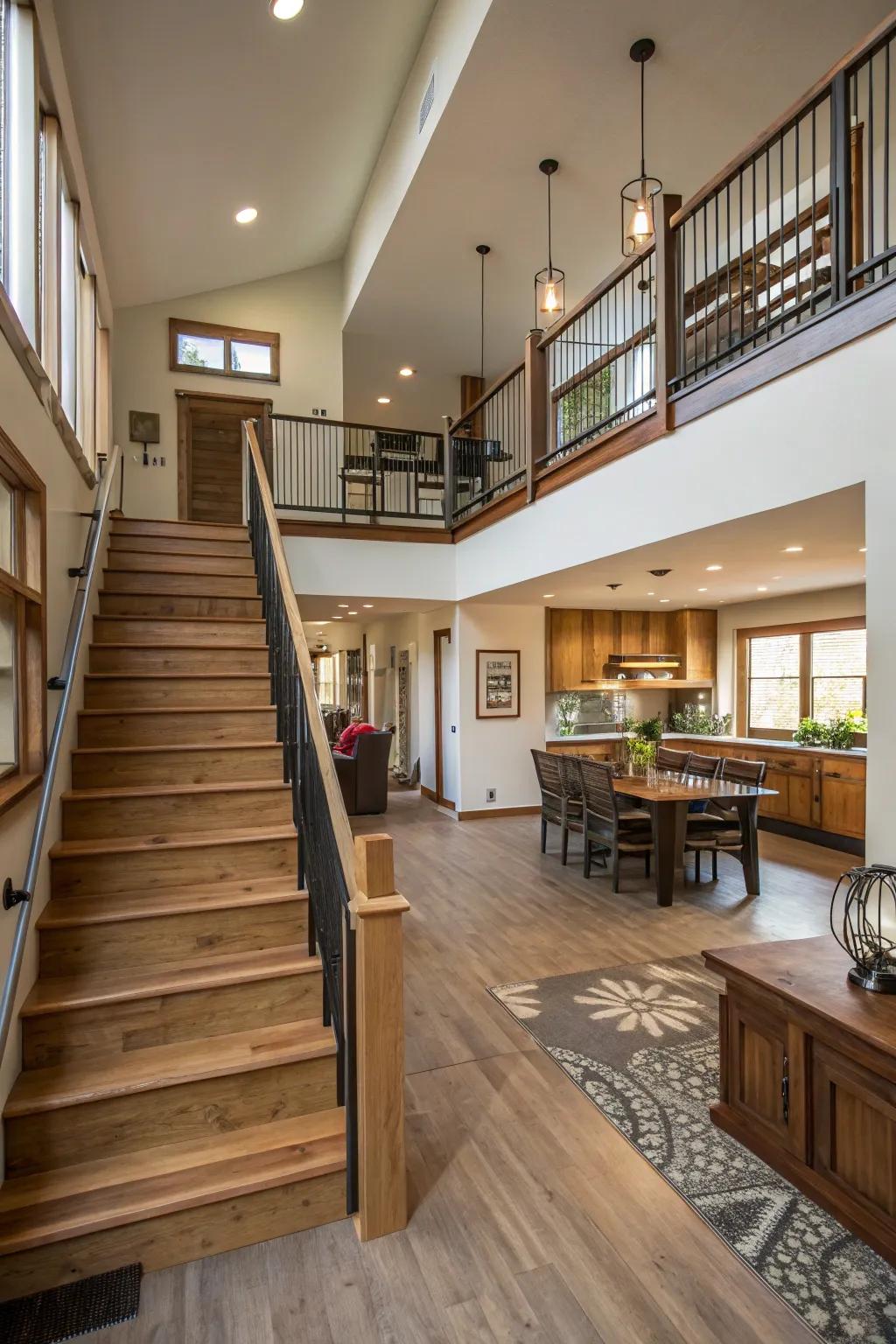 Get the most from your split-level house by defining distinct zones for different activities.