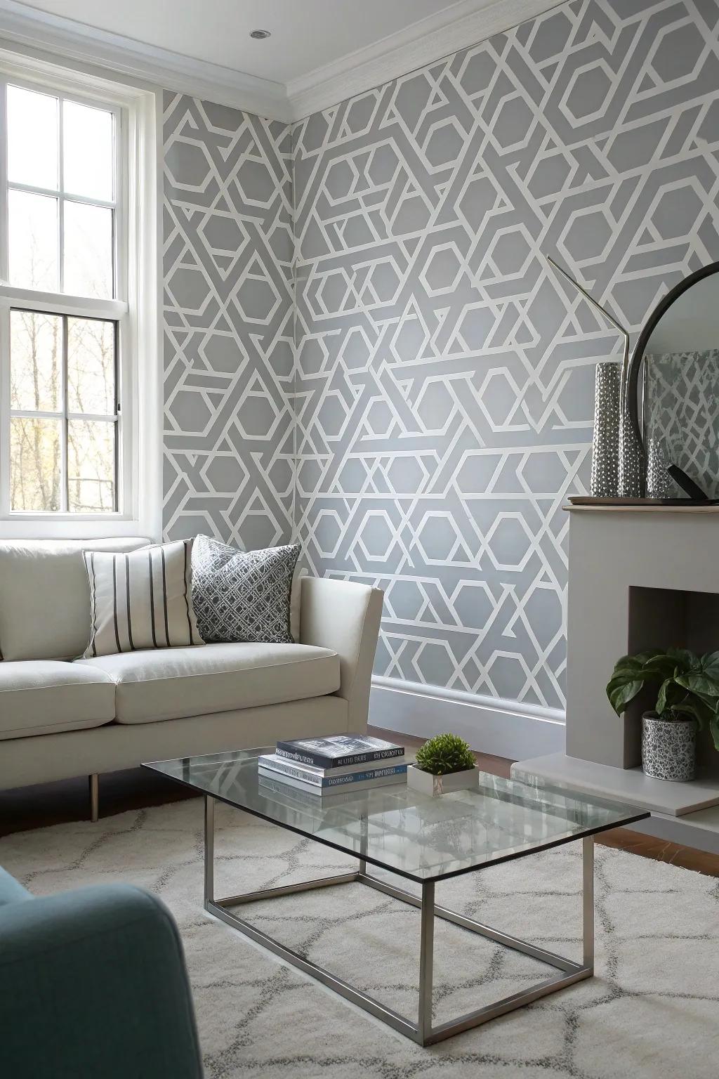 A feature wall introduces a stylish statement to any room.