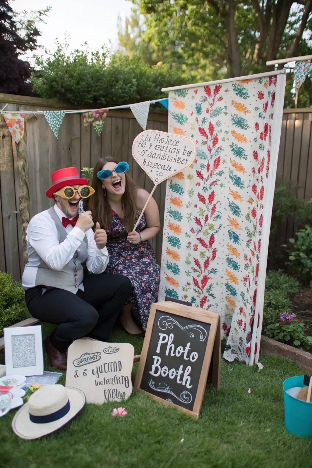 A DIY picture corner provides enjoyable and unforgettable moments for attendees.