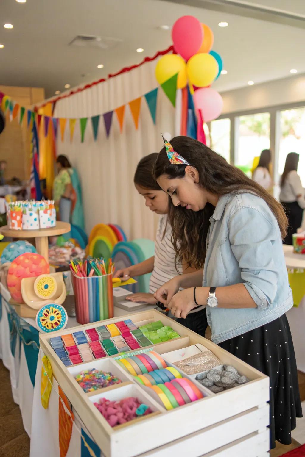 Unleash creativity with a participatory DIY corner.