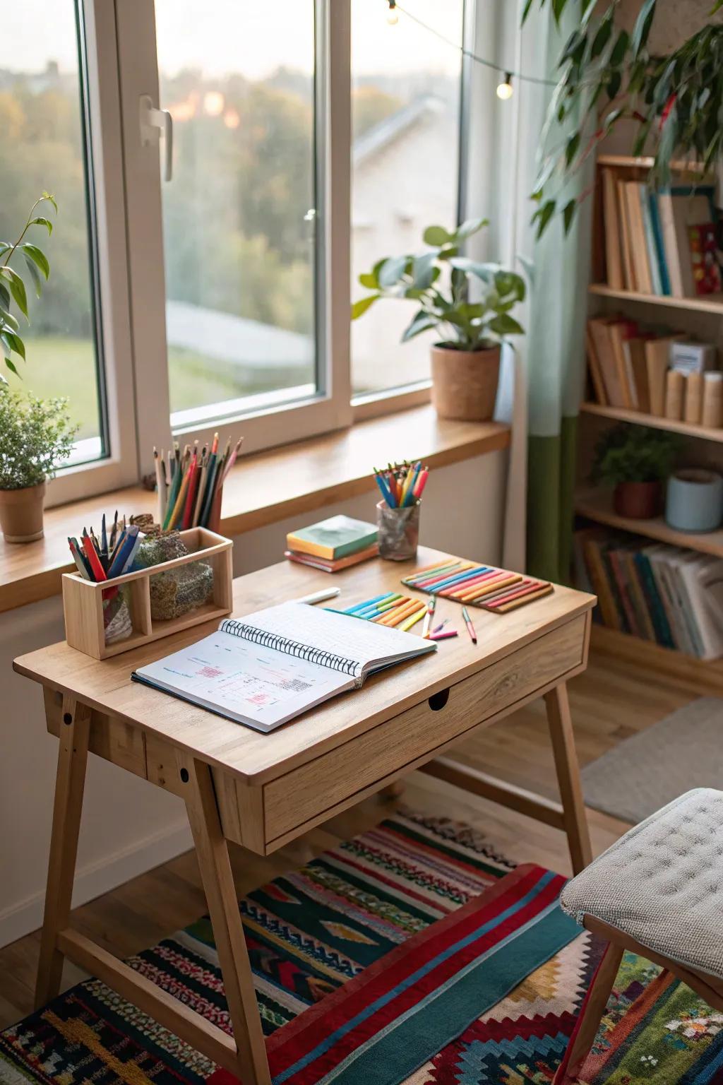 Using natural light to create a cheerful learning environment.