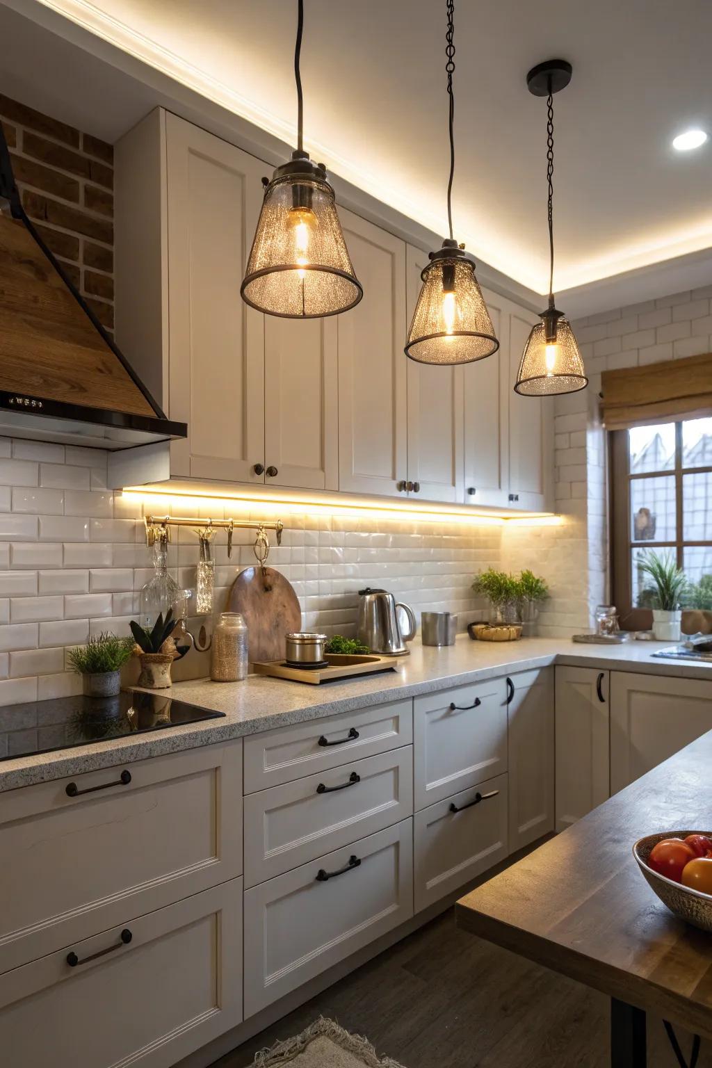 Thoughtful lighting can transform kitchen corners into bright, appealing spaces.