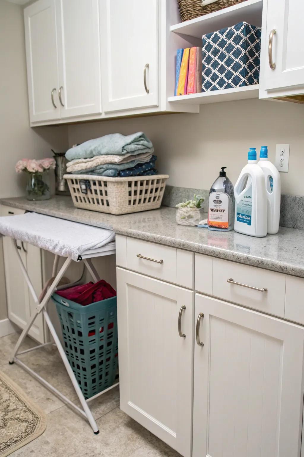 Your laundry routine will be more convenient with a folding station.