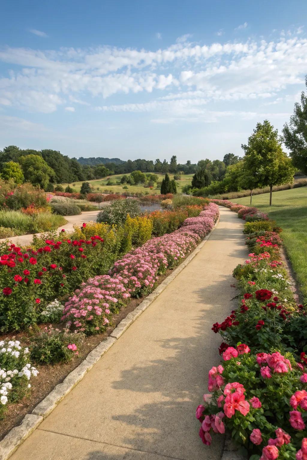 Functional and beautiful access paths in the garden.