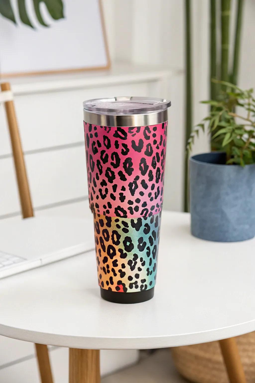 A contemporary fade aesthetic that introduces a hint of glam to animal spots.