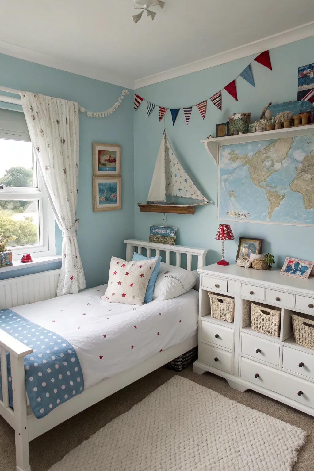 Aquatic azure influences that evoke a sensation of serenity and escapade.