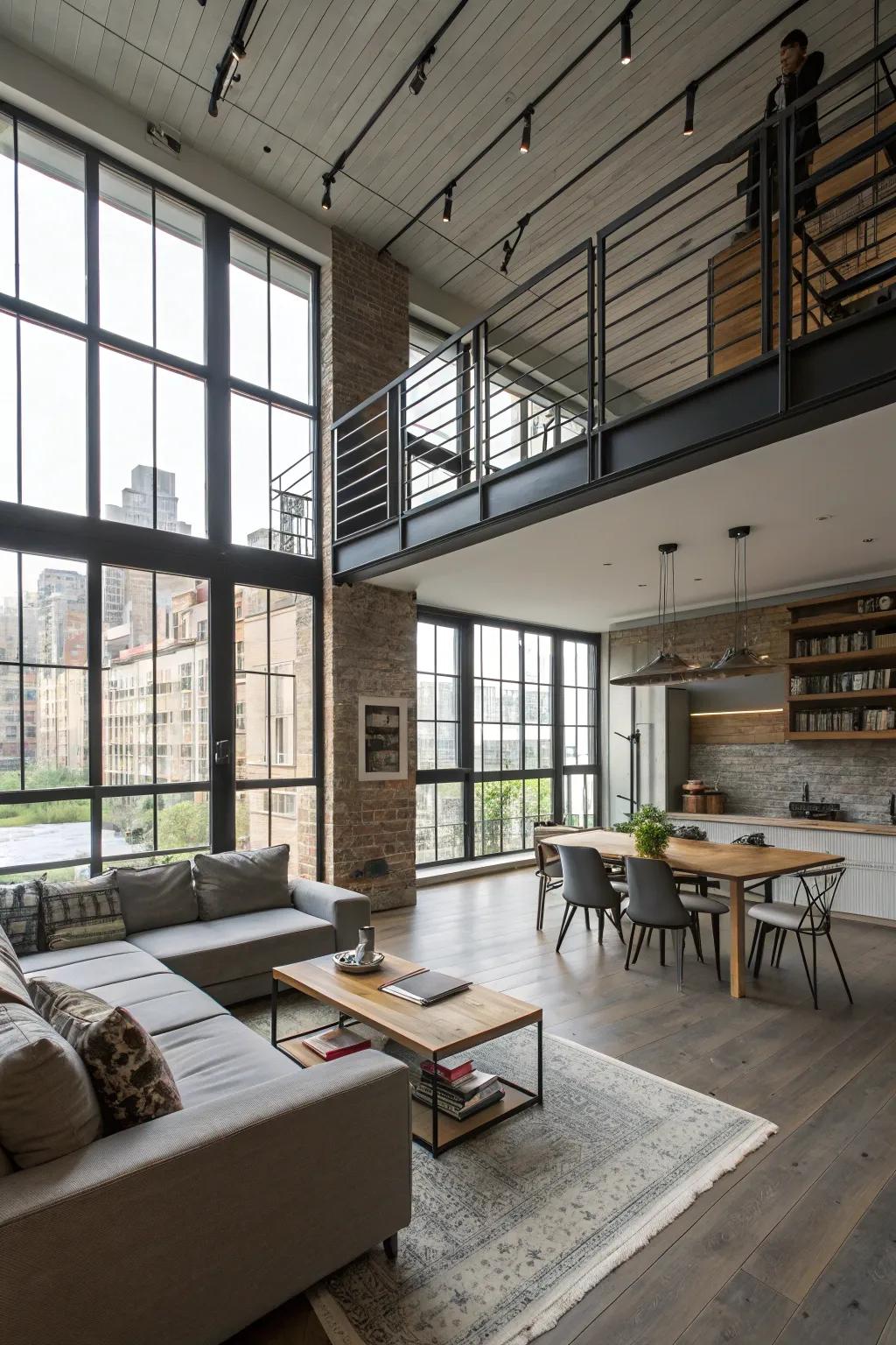 Adaptable spaces enhance the practicality of loft apartments.
