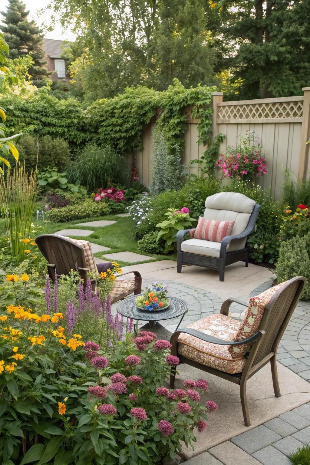 Clearly defined garden areas for various uses, each with its unique appeal.