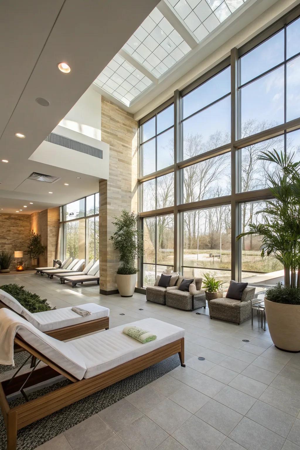 An open layout encourages relaxation.