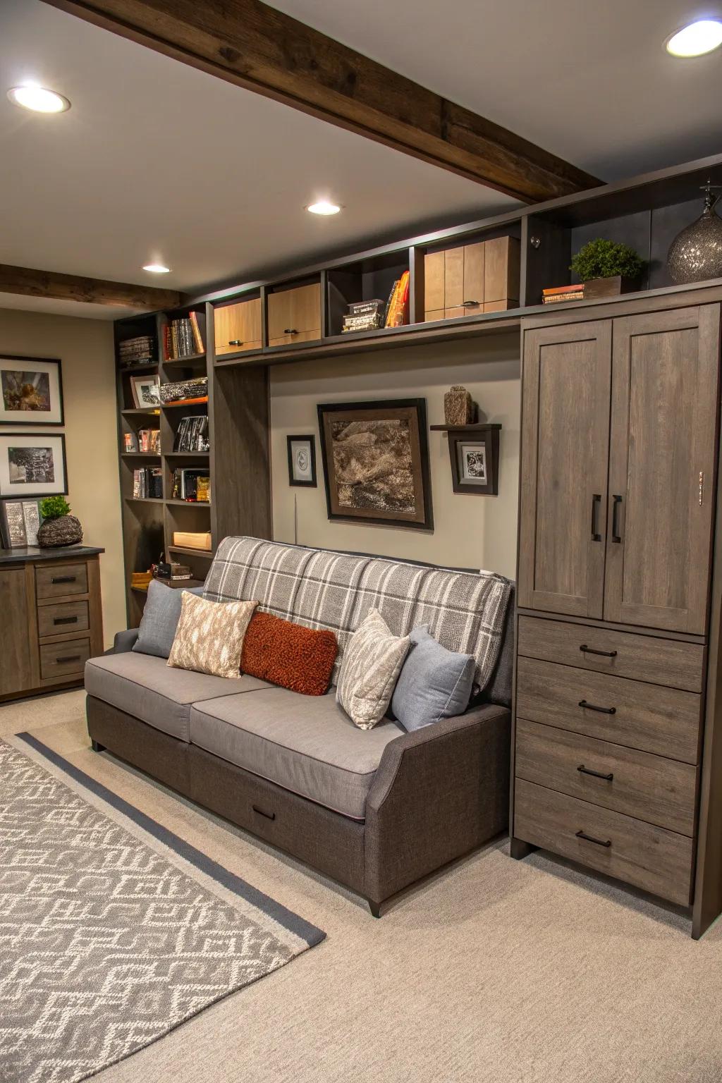 Smart area management is essential in smaller man caves.