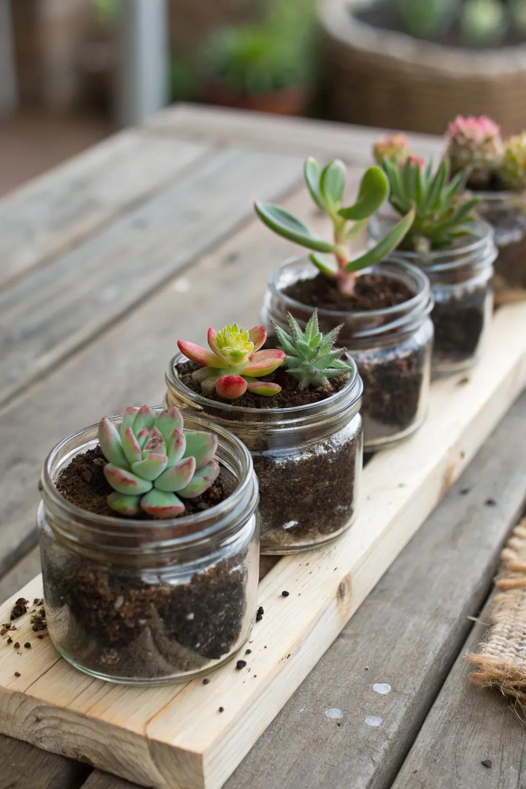 Quirky utility canister lush gardens.