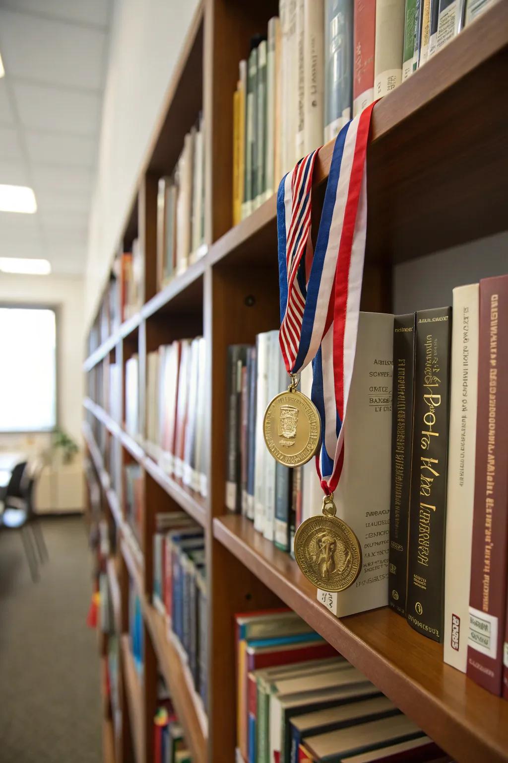 Turn furniture into functional medal displays.