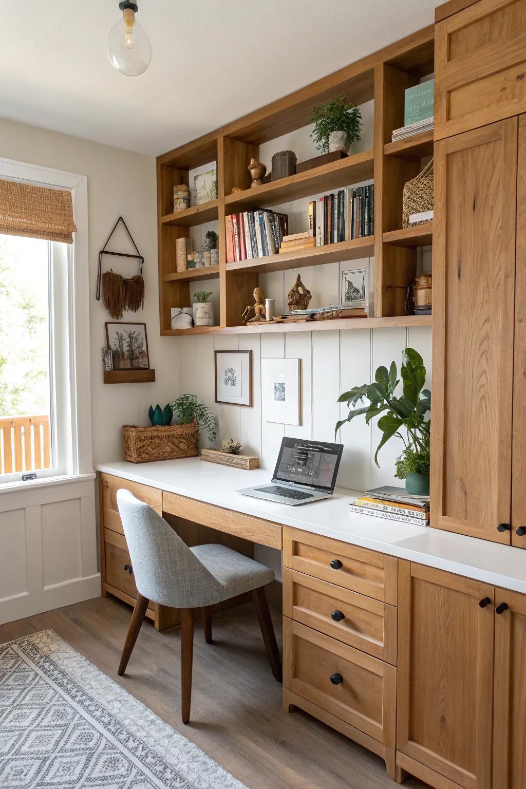 DIY wall accents enable a personalized and distinctive layout.