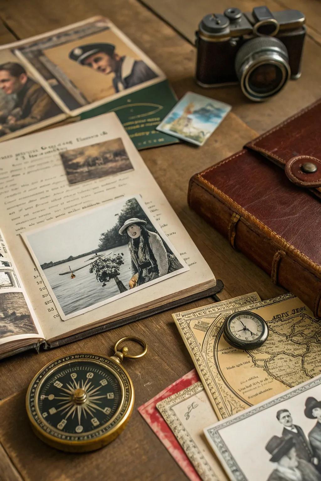 A classic mood board with nostalgic components and antique discoveries.