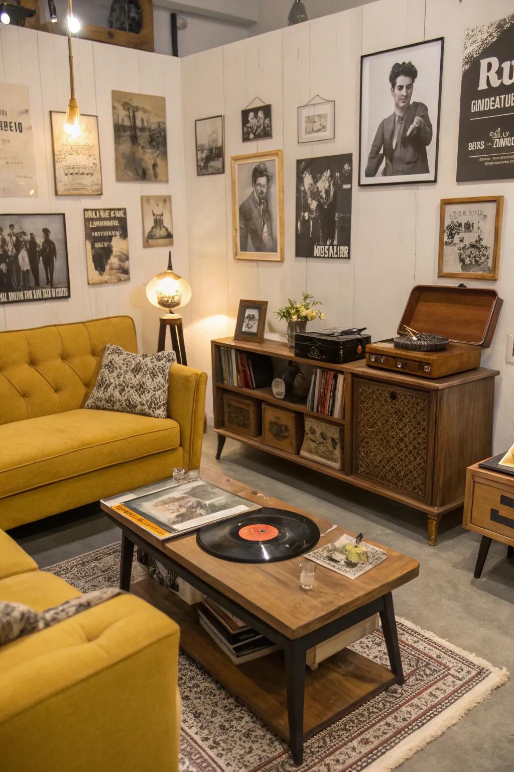 Vintage aesthetics evoke nostalgic comfort and flair.