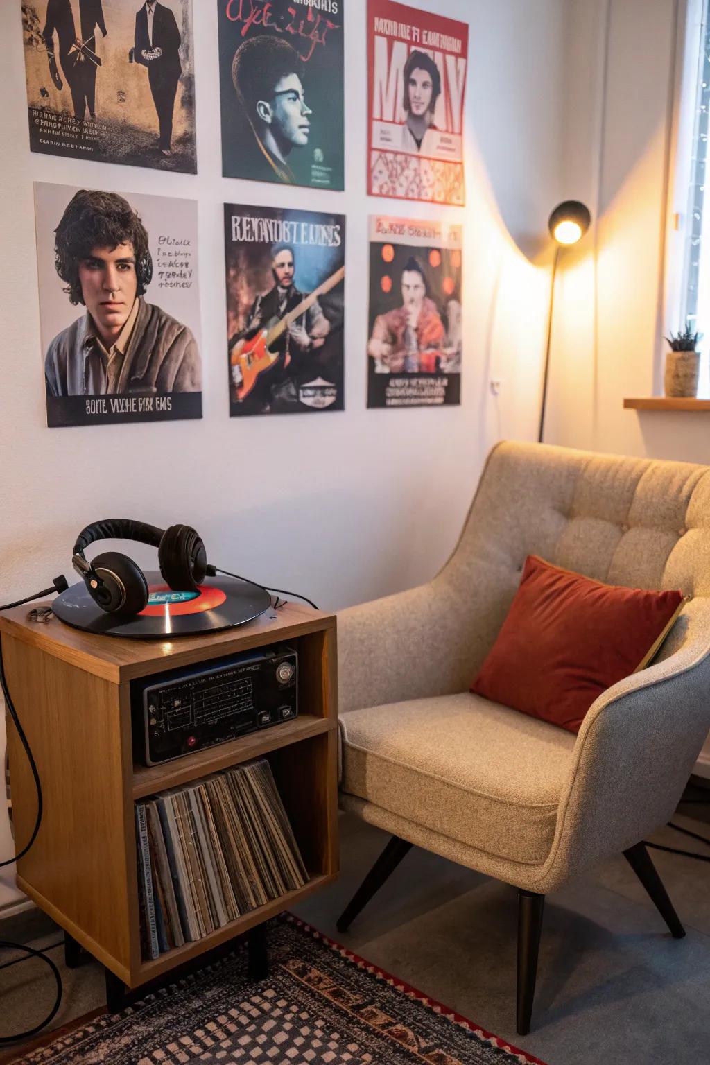 A designated area elevates the listening venture.