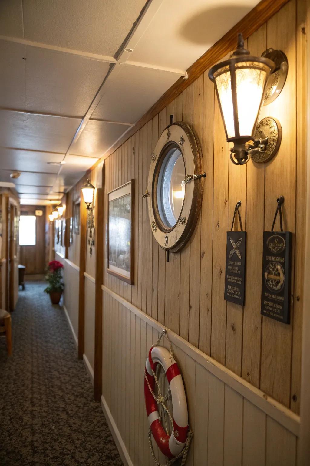 Nautical lighting adds both warmth and appeal to your decor.