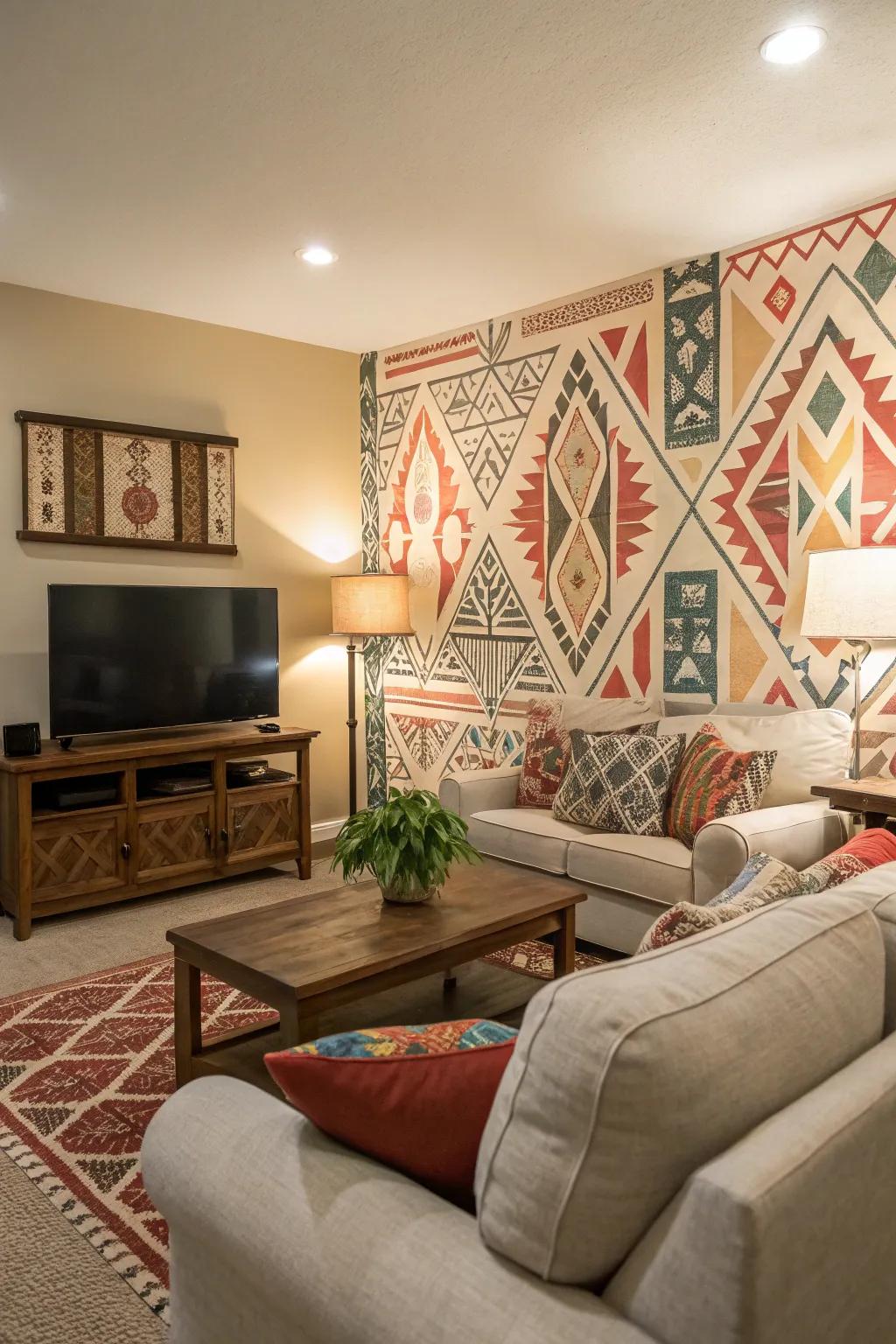 Announce boldness with an eye-catching accent wall.