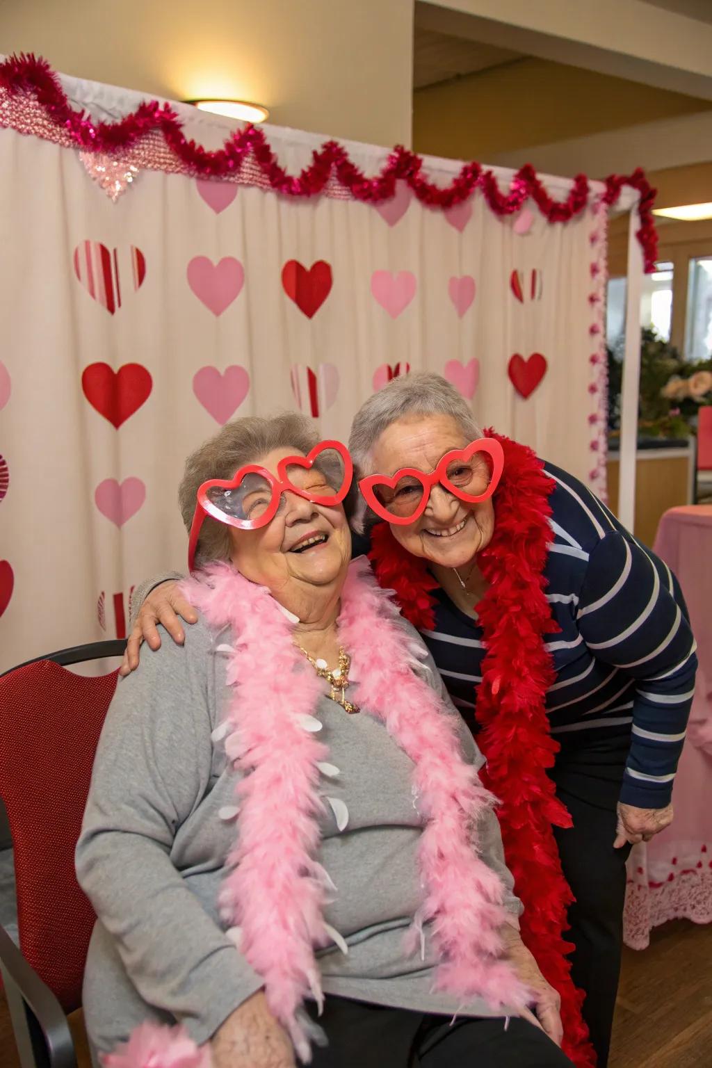 A fun Valentine's Day photo space documenting joyful memories.