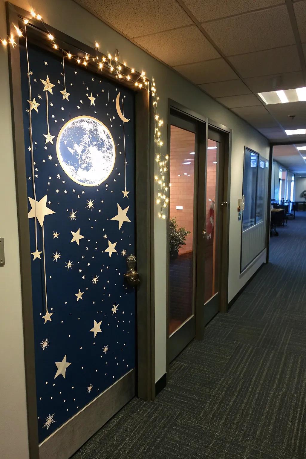 Let your door shine with a Celestial Evening theme.