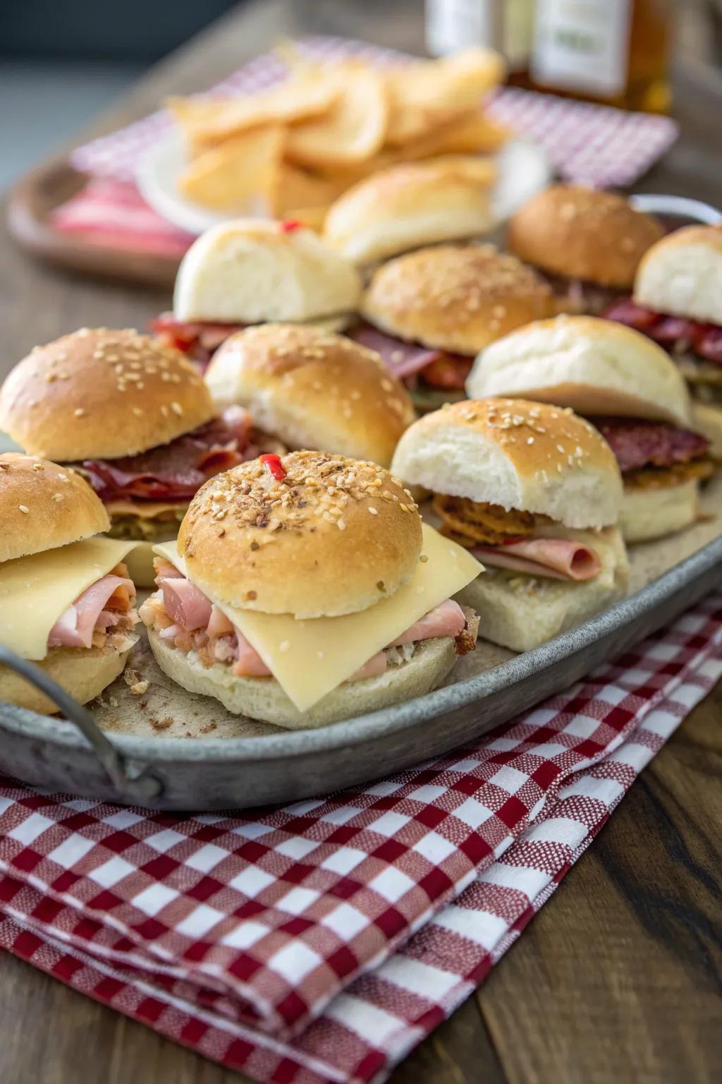 Petite 'camp fillings', perfect for snacking while on the go.