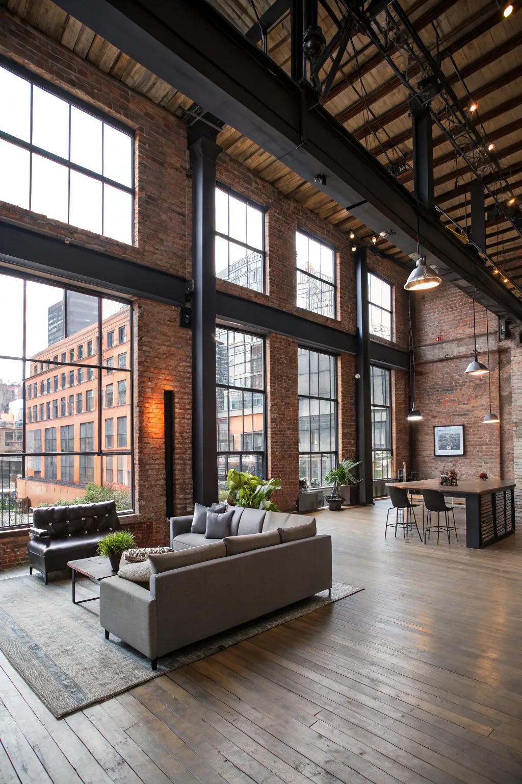 A city loft theme is ideal for residences in the city.