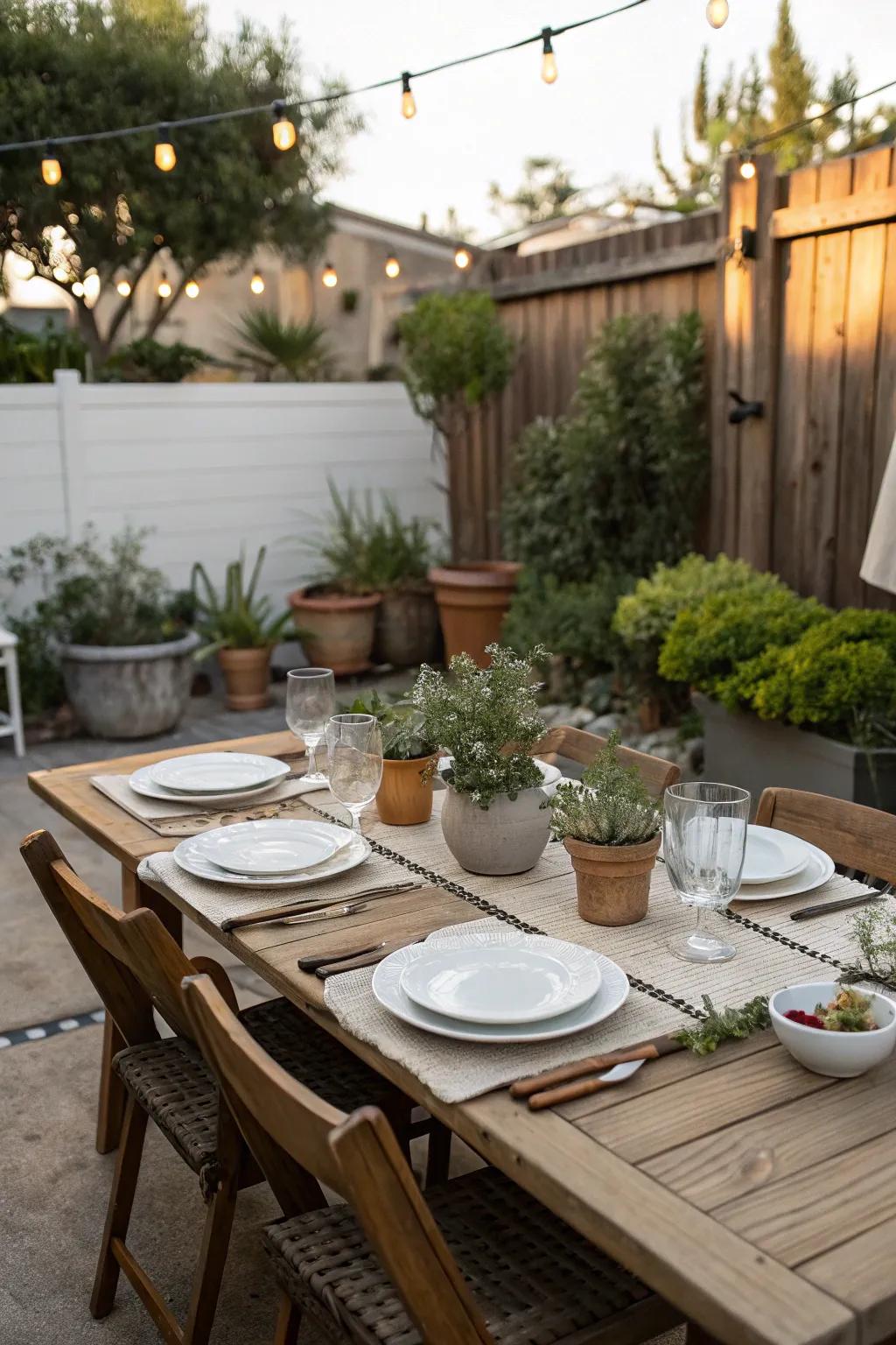 Enjoy every meal in your captivating outdoor dining space.