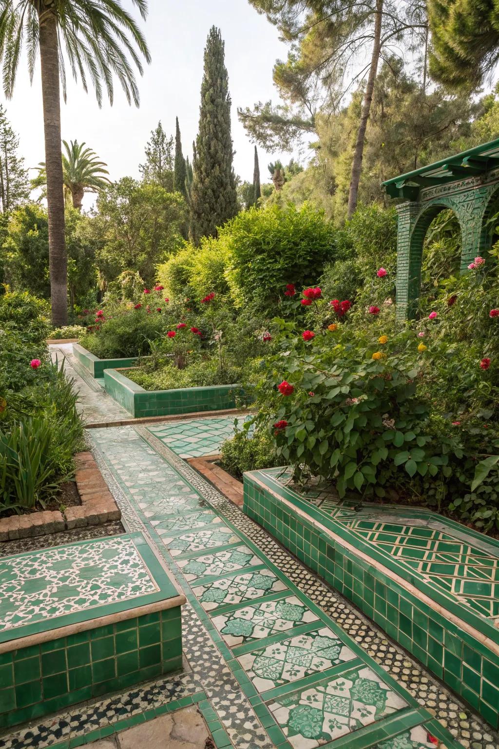 Harmonize your tiles with nature for a concordant aesthetic.
