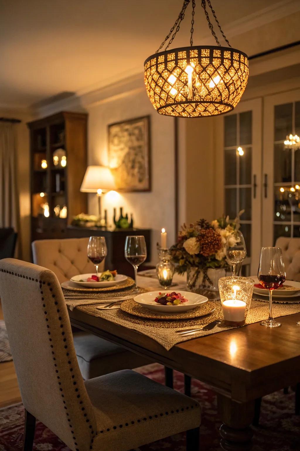 Warm lighting builds a welcoming and comfortable setting.