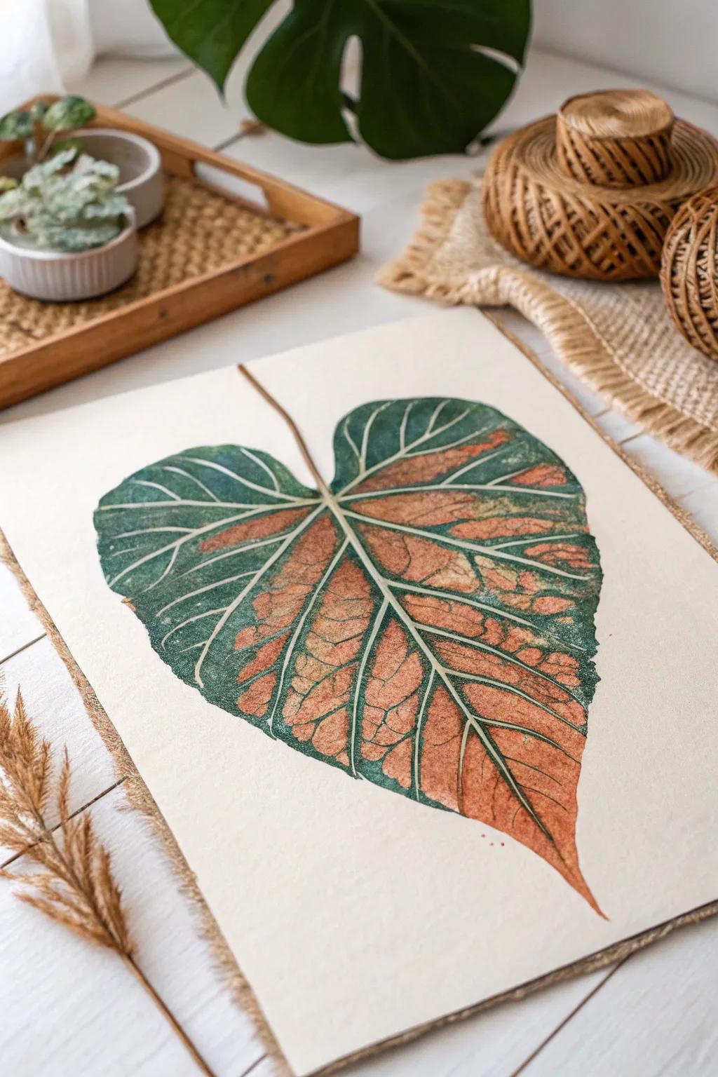 Immortalize the aesthetic essence of nature through the sophistication of botanical impression artwork.