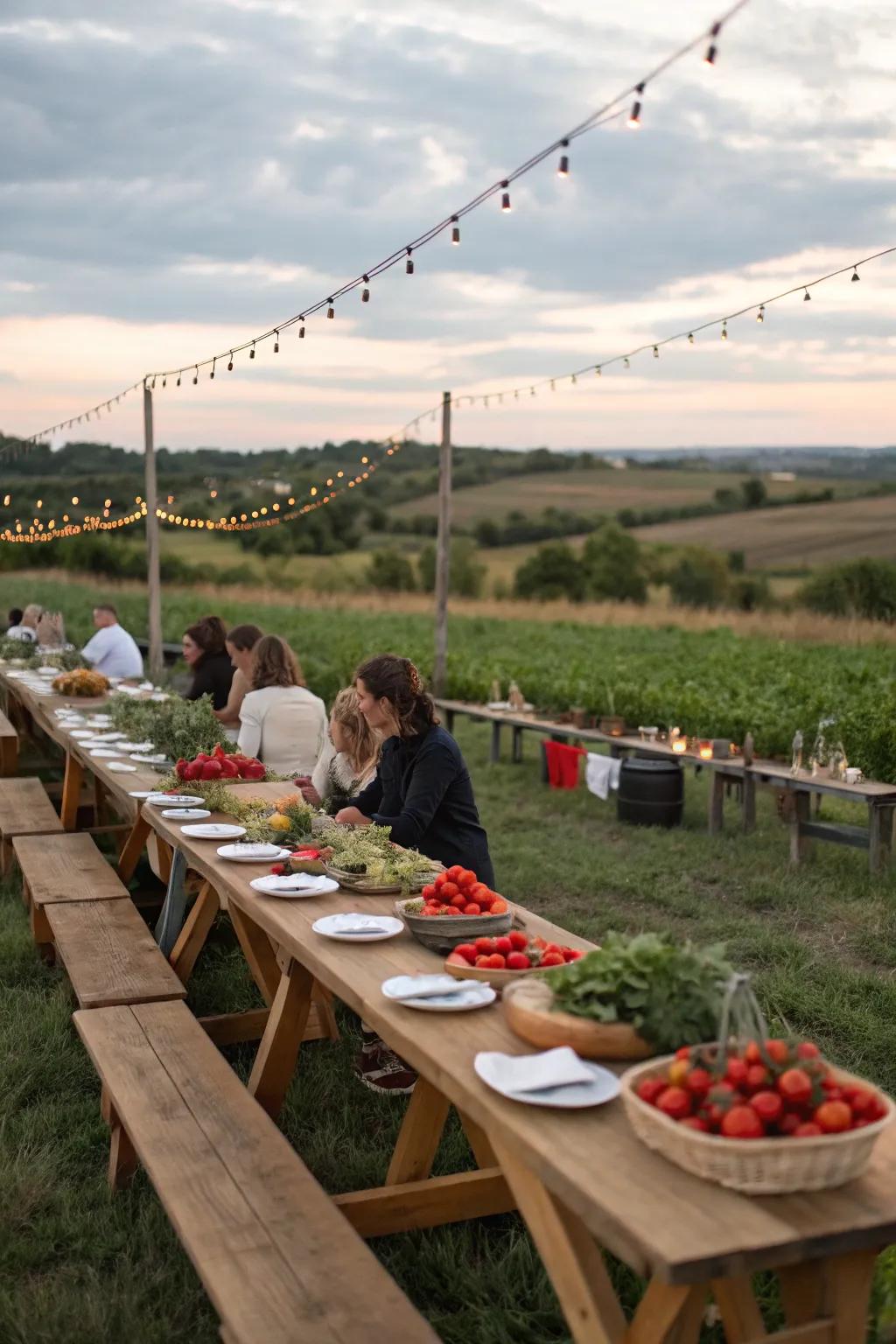Savor a fresh and local farm-to-table dinner.