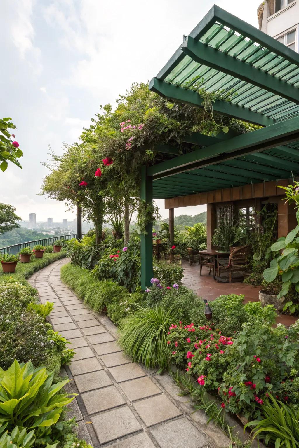 Foliage adds vibrancy and freshness to your patio.