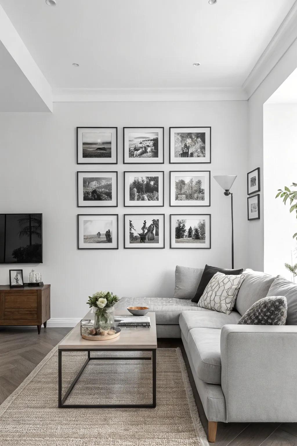 Achieve timeless panache with a monochrome picture display.