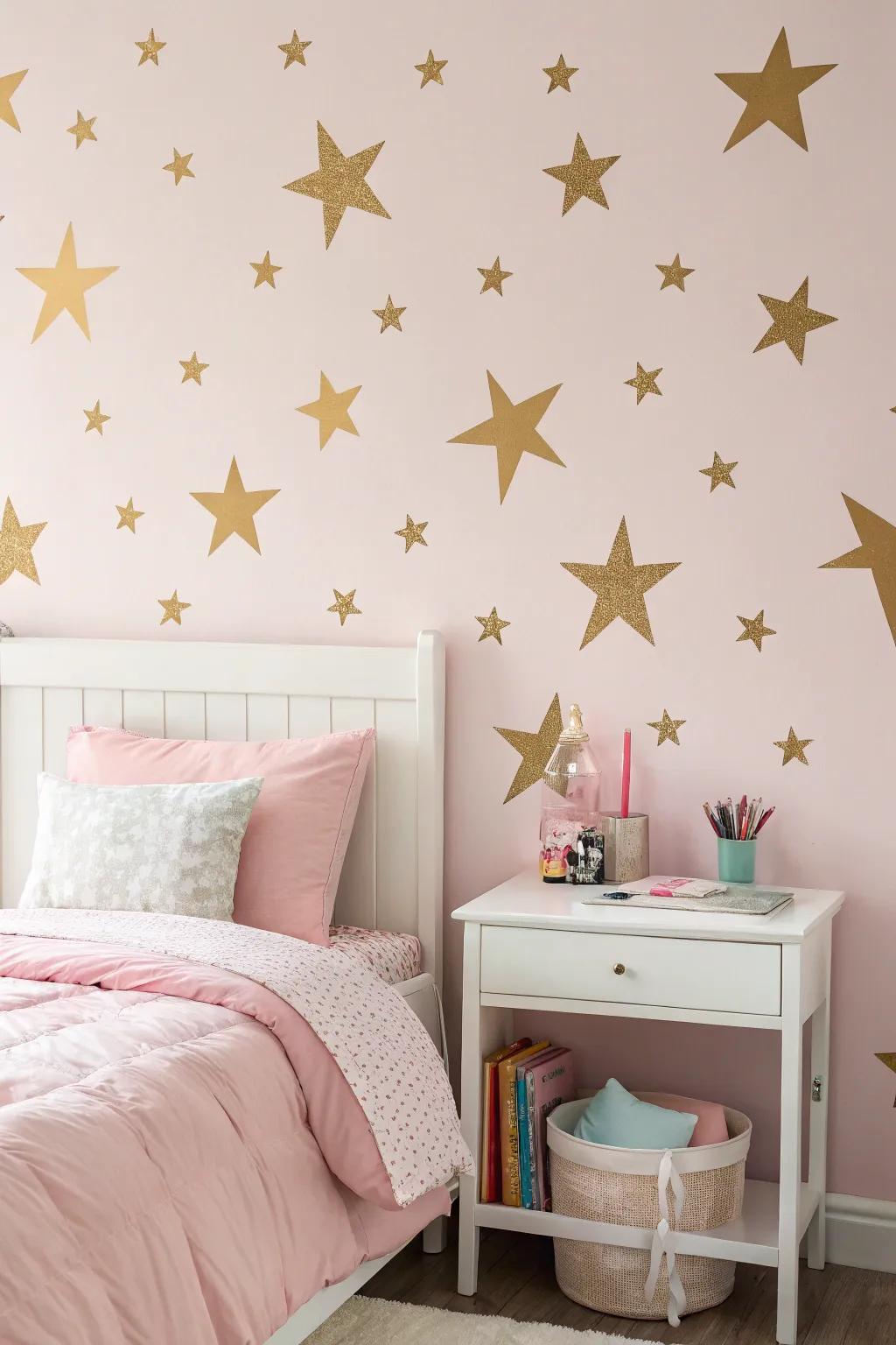 Gleaming stickers add a hint of shimmer and fun.