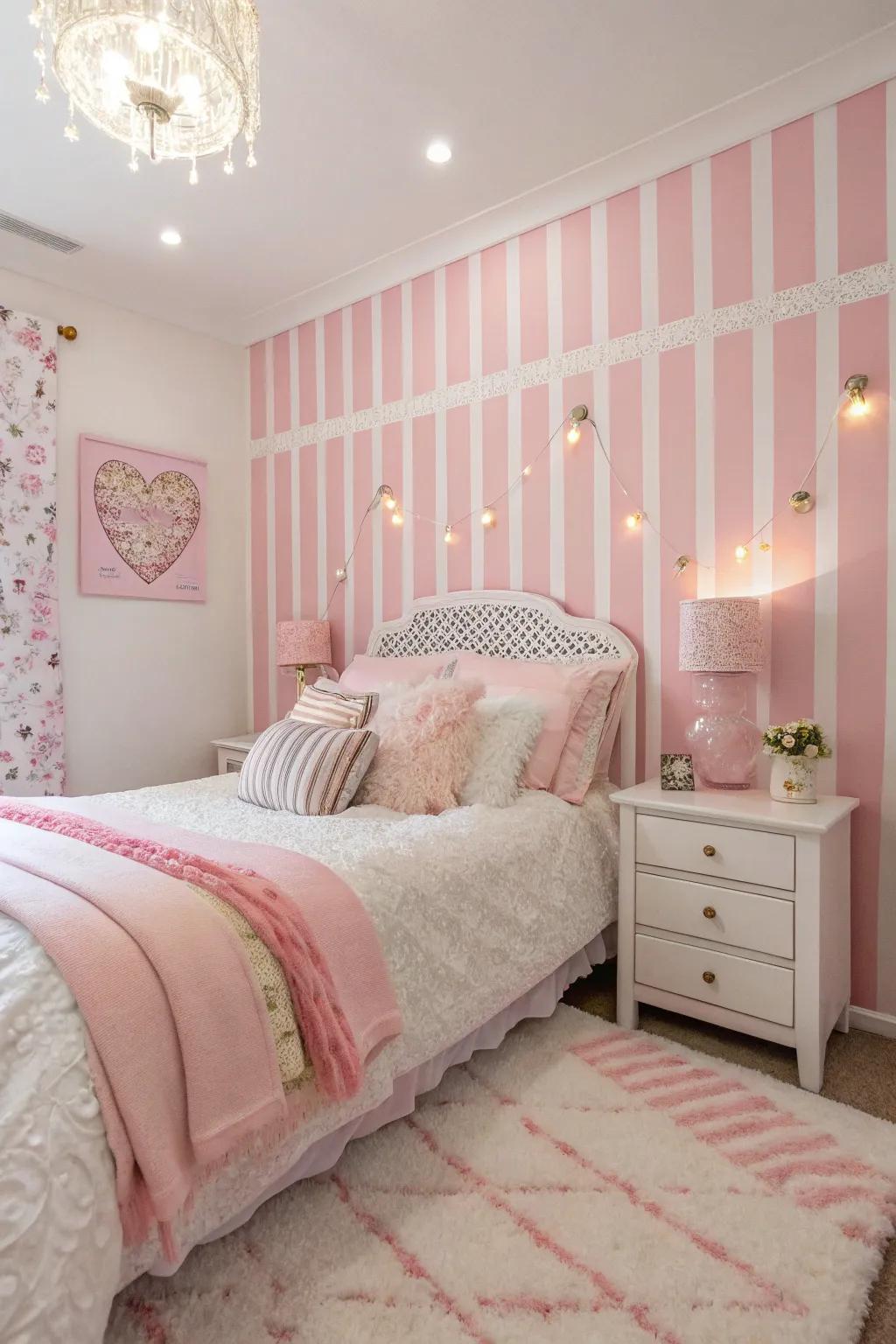 Sugar shade colors add a whimsical charm to your bedroom.