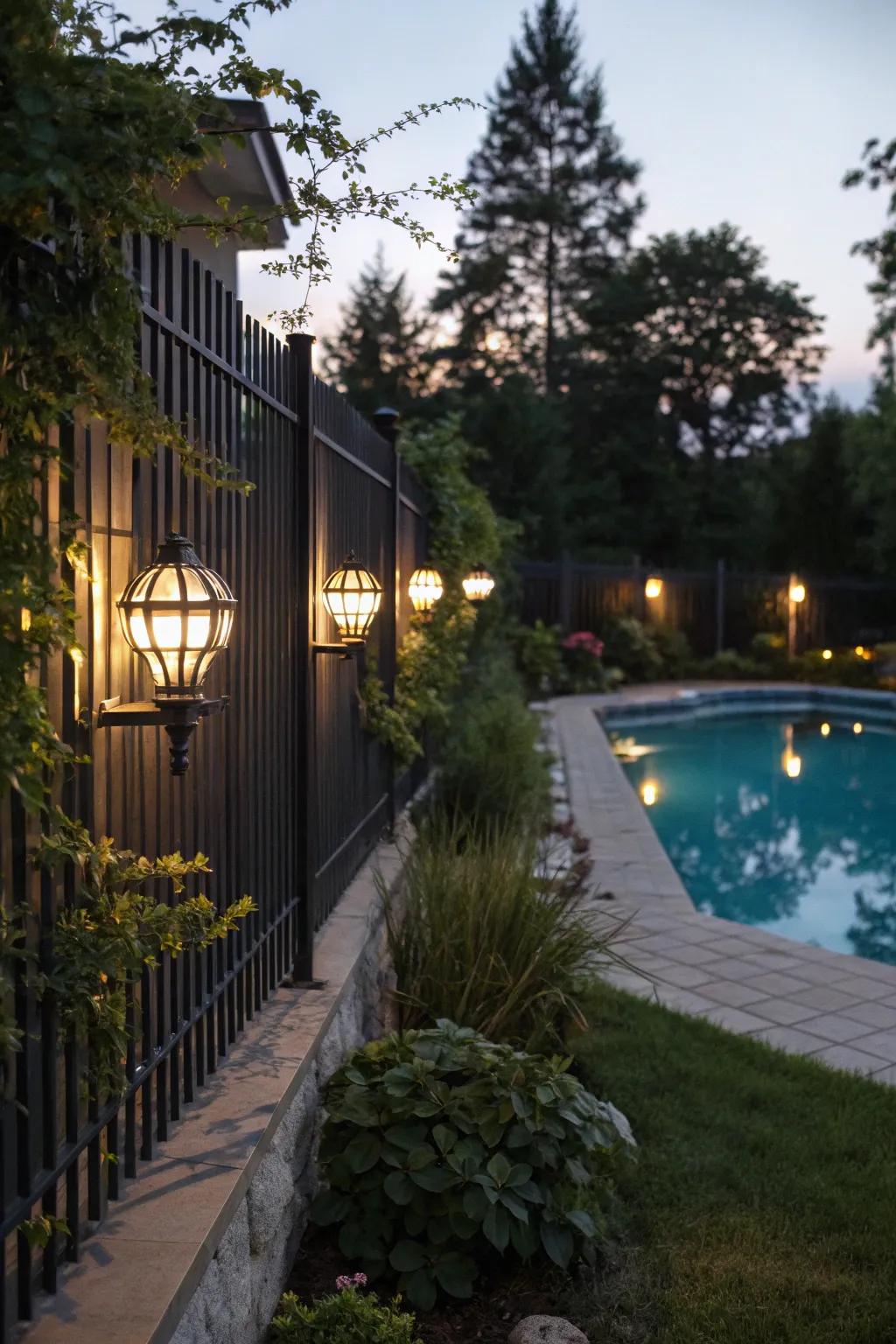 Wall illumination enriches security and ambiance.