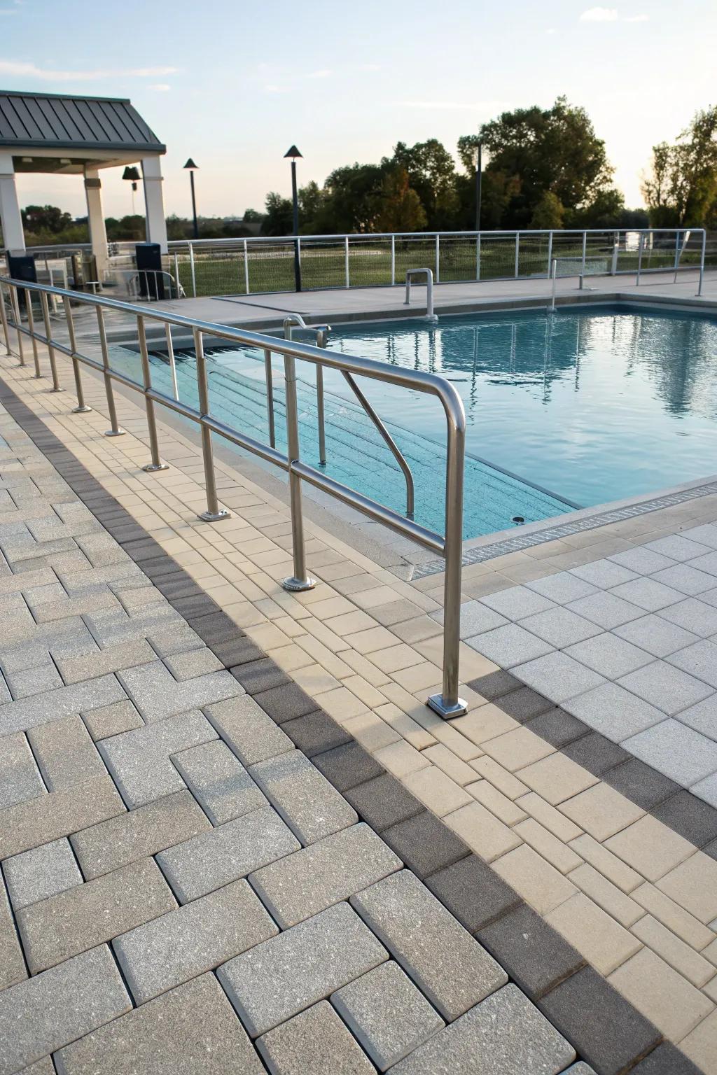 Textured pavers ensure safety without compromising style.